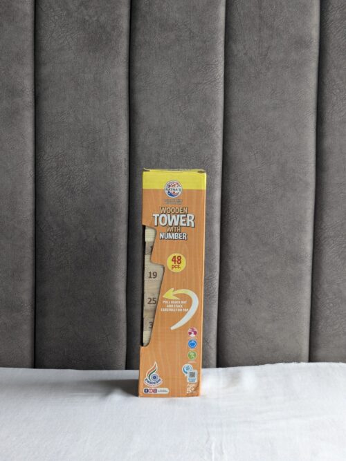 Wooden Tumbling Tower Game Jenga / Zenga. Puzzle Game for Adults and Kids- 48 Pieces