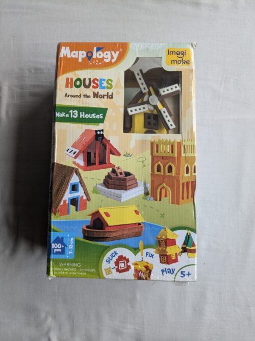 Mapology - World Map Puzzle with Flags & Capitals, Make Miniature Models of Houses Around The World