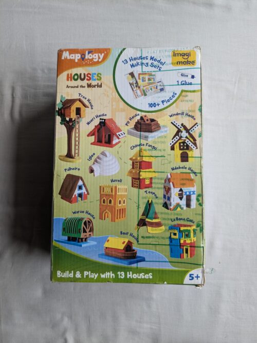 Mapology - World Map Puzzle with Flags & Capitals, Make Miniature Models of Houses Around The World