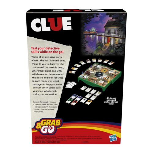 Hasbro Clue Grab and Go Game (Multicolor)