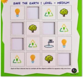 I Play-I Learn Save the Earth- Difficut & Medium Sudoku Puzzle
