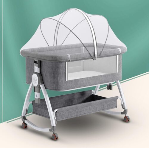 CAREIT Premium 6-in-1 Baby Bedside Cot, Crib