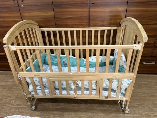 Pinewood Baby crib and Rocking swing