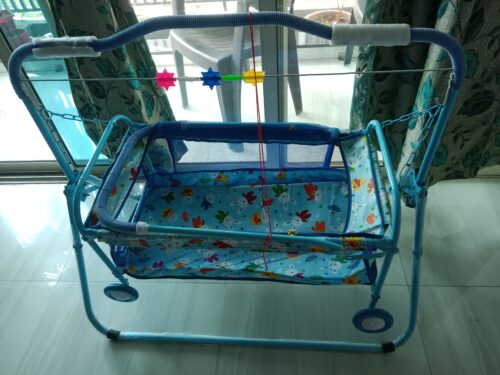 Baby Foldable cradle with swing