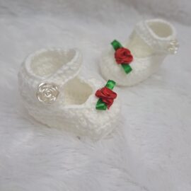 Crochet Handmade Baby Girl Shoes – Soft, Stylish & Blooming with Charm