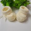 Crochet handmade baby shoes.