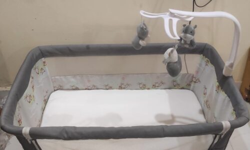 StarAndDaisy Dream Cradle with Automatic Swing, Wheels & Mosquito Net – 3 Months Used (Grey)