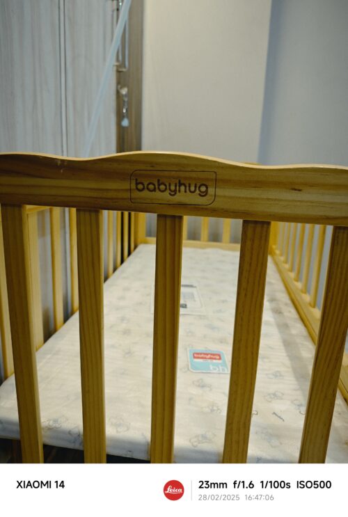 Babyhug Montana Wooden Cot Cum Rocker – Multi-Functional with Mosquito Net, Storage & Convertible Features