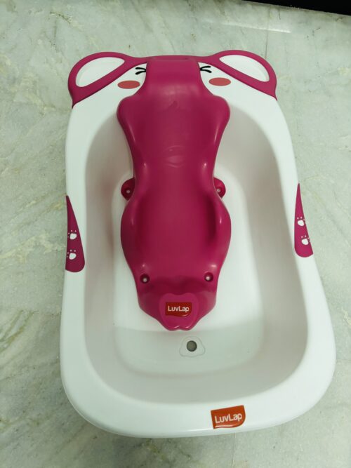 LuvLap Bubble Baby Bathtub with Anti-Slip Bath Chair – Safe, Comfy & Practical Bathing Combo for Little Ones