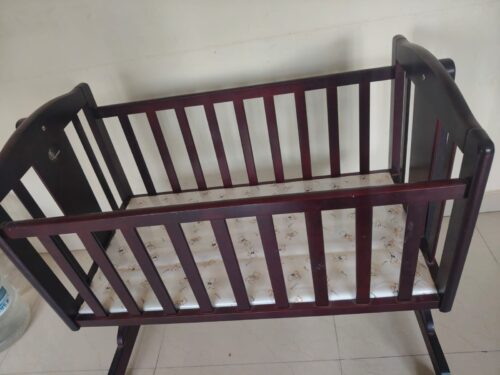 R for Rabbit Dream Time Baby Wooden Cradle, Cot & Crib – 3-in-1 Sleep Solution for Newborns (Brown)