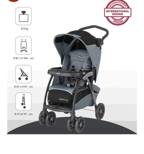 Chicco Cortina Cx Stroller Iron Stroller (Multi, Black)