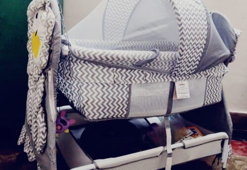 Fab & Frunky Wooden Baby Cradle – With Storage & Elegant Comfort