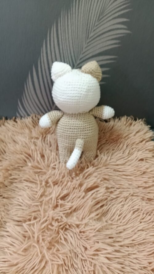 Crochet Handmade Cat Soft Toy – 7” Tall | New & Child-Safe
