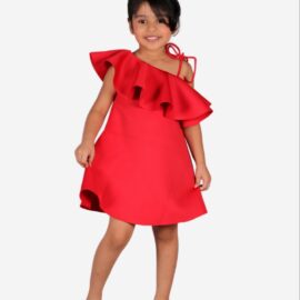 Foreverkidz Red Party Dress – Elegant & Adorable for 5-Year-Old Girls