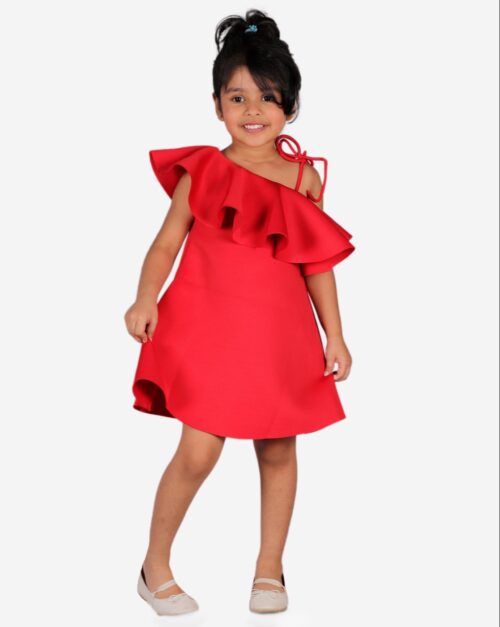 Foreverkidz Red Party Dress – Elegant & Adorable for 5-Year-Old Girls