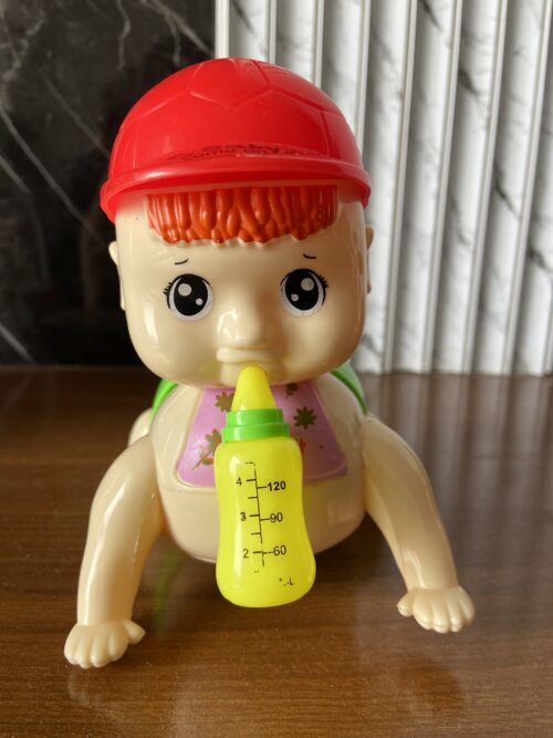 Crawl & Glow Baby Buddy – Interactive Crawling Toy with Lights & Sound