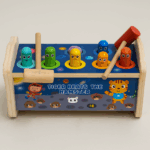 Tiger Beats the Hamster - Wooden Toy with Hammers