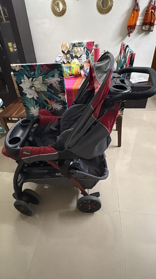Chicco Cortina CX Stroller with Carry Cot Cum Car Seat (ISO) – 8 Reclining Positions