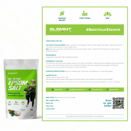 Dr Active Epsom Salt by Elemnt Sports Science – Pack of 2