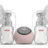 LuvLap Adore Double Electric Breast Pump, Dual Mode, Rechargeable, BPA Free