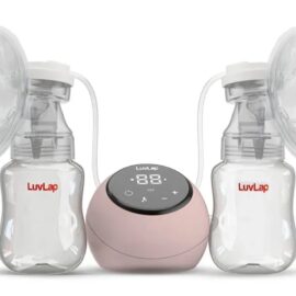 LuvLap Adore Double Electric Breast Pump, Dual Mode, Rechargeable, BPA Free