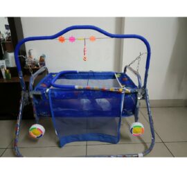 Multipurpose Baby Jhula with Swing & Mosquito Net – Foldable, Mobile & Cozy
