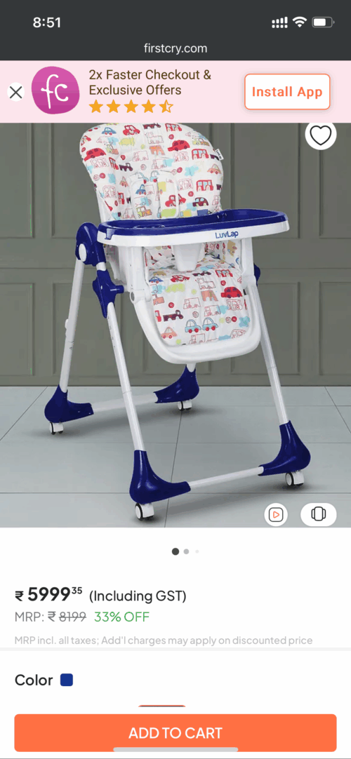 Luvlap Royal baby High chair