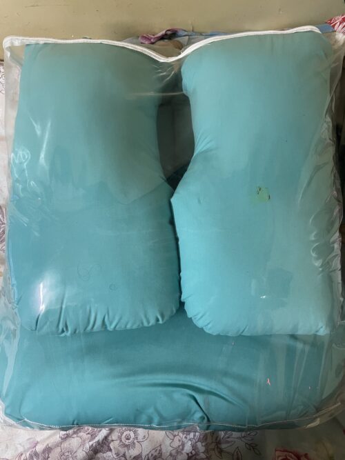 Full-Body Maternity Pillow – Teal U-Shaped Support