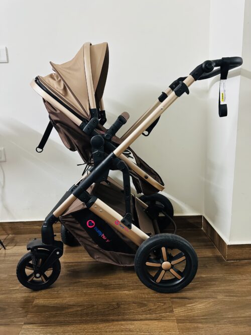 HunyHuny 4-in-1 Stroller for Baby – Pram Travel System with Bassinet & Car Seat