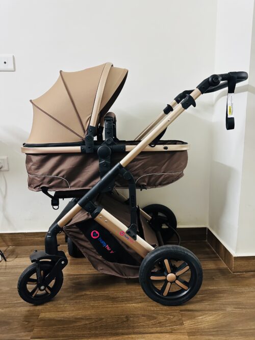 HunyHuny 4-in-1 Stroller for Baby – Pram Travel System with Bassinet & Car Seat