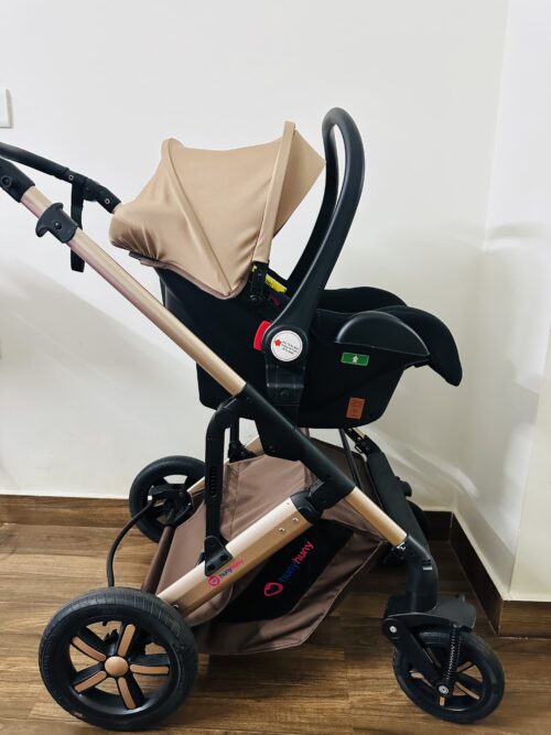 HunyHuny 4-in-1 Stroller for Baby – Pram Travel System with Bassinet & Car Seat