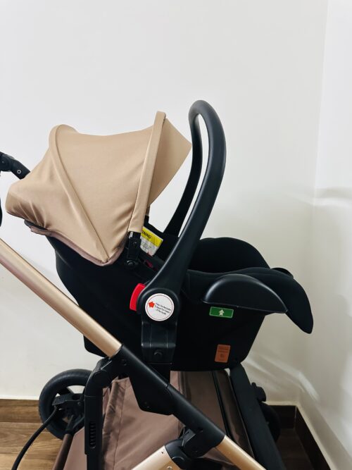 HunyHuny 4-in-1 Stroller for Baby – Pram Travel System with Bassinet & Car Seat