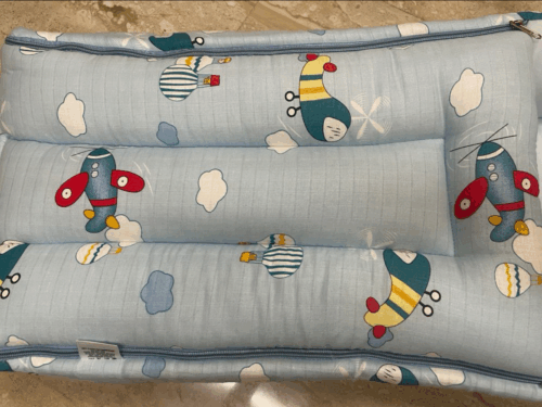 NumNum Baby Bed with Pillow – Soft, Zipped & Portable