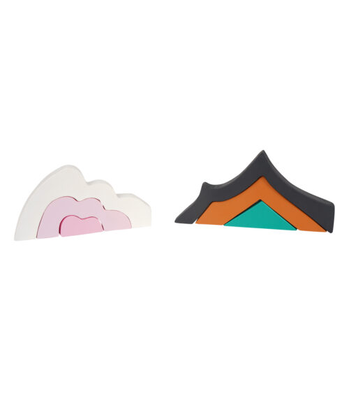 Creative Wooden Landscape Puzzle – Multicolour Art Blocks