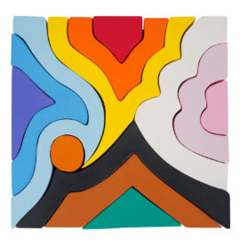 Creative Wooden Landscape Puzzle – Multicolour Art Blocks