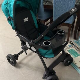 LuvLap Galaxy Baby Stroller – 5 Point Safety Harness, Multi-Recline Seat, Lightweight & Easy Fold (Green & Black)