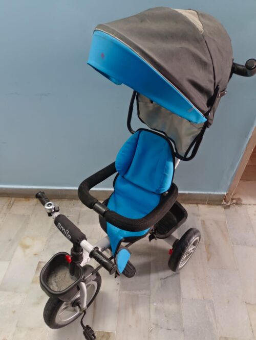 Little Olive Premium Tricycle – Blue & Grey | Brand New