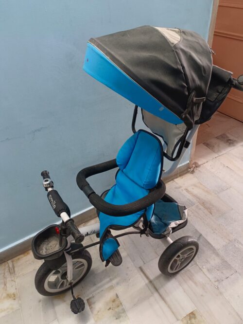 Little Olive Premium Tricycle – Blue & Grey | Brand New