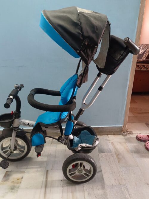 Little Olive Premium Tricycle – Blue & Grey | Brand New