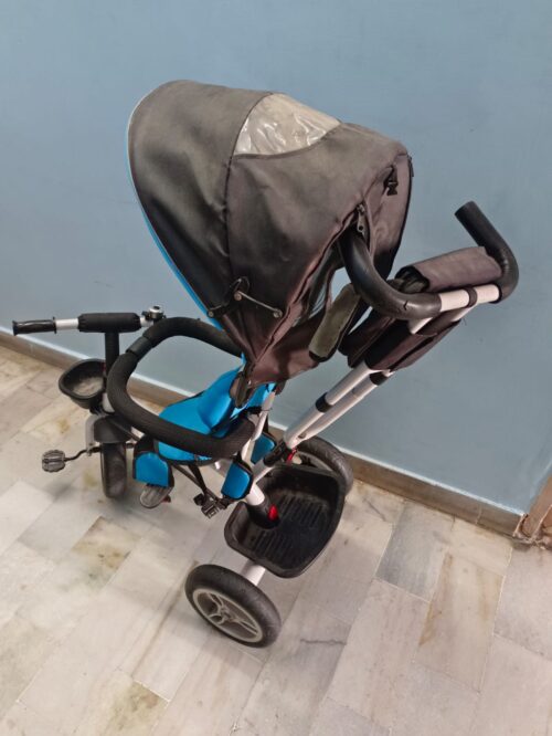 Little Olive Premium Tricycle – Blue & Grey | Brand New