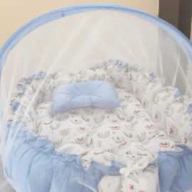 Fadi Kids Customized Baby Bed Nest cum Play Mat with Mosquito Net | Gently Used