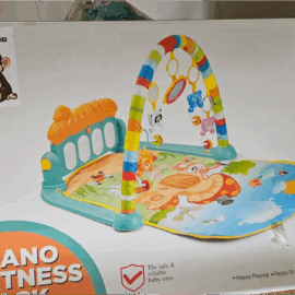 Wembley Piano Fitness Rack with Rattles & Mirror Play Mat