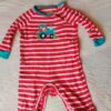 Frugi Red & White Striped Cotton Romper