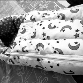 Pure Soft Cotton Baby Multi-Use Sleeping & Carry Bag (0–7 Months, Moon Grey)
