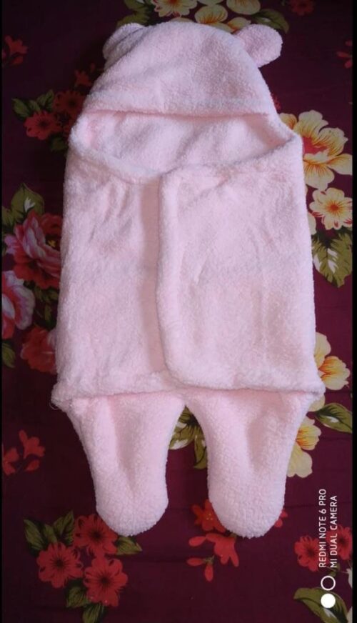 Supersoft Hooded Wearable Baby Blanket cum Sleeping Bag (0–6 Months | 70 cm x 76 cm)