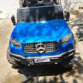 Kids Electric Ride-On Mercedes Style Car – Blue | With Headlights, Horn & More