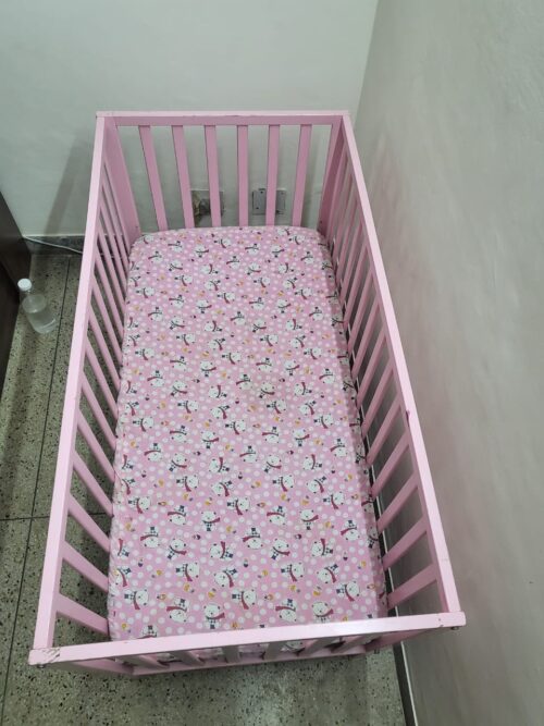 Charming Pink Baby Crib | Like New | 0–3 Years