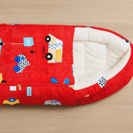 Babyhug 3-in-1 Car Print Sleeping Bag – Red