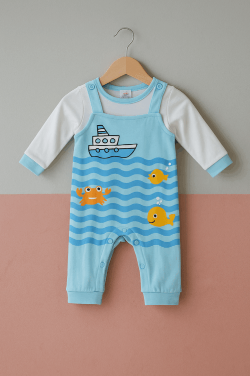 Popees Baby Boy Cotton Romper – 1 to 3 Months