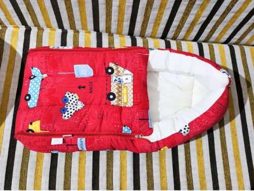 Babyhug 3-in-1 Car Print Sleeping Bag – Red